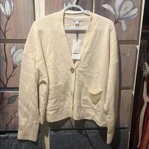 Reiss Cream Women's Sweater cashmere cream casual cardigan